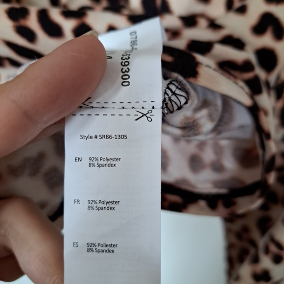 Sommer ray | cheetah print turtleneck womens crop top super soft - Picture 10 of 11